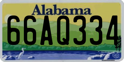 AL license plate 66AQ334