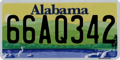 AL license plate 66AQ342