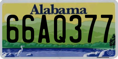 AL license plate 66AQ377