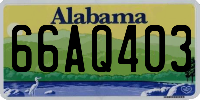 AL license plate 66AQ403