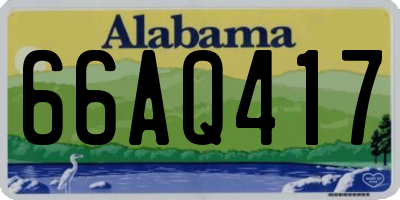AL license plate 66AQ417