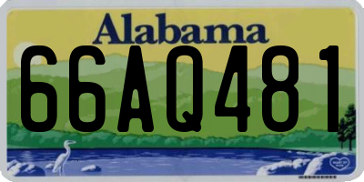 AL license plate 66AQ481