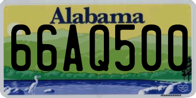 AL license plate 66AQ500