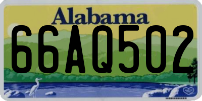AL license plate 66AQ502