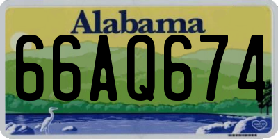 AL license plate 66AQ674