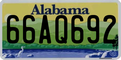AL license plate 66AQ692