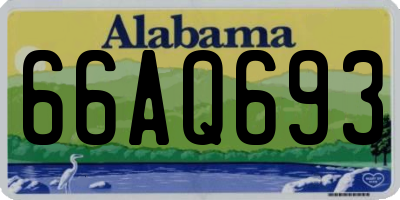AL license plate 66AQ693