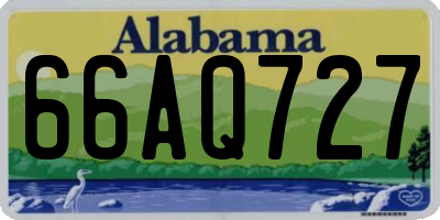 AL license plate 66AQ727