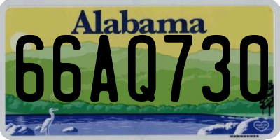 AL license plate 66AQ730