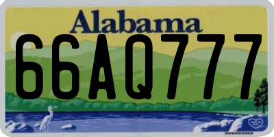 AL license plate 66AQ777