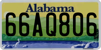 AL license plate 66AQ806