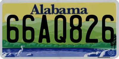 AL license plate 66AQ826