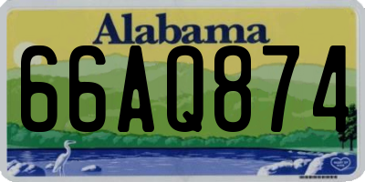 AL license plate 66AQ874