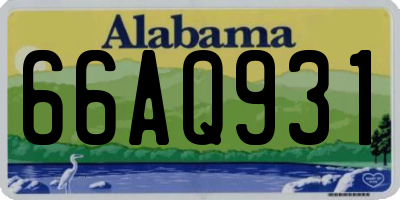 AL license plate 66AQ931