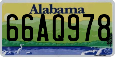 AL license plate 66AQ978