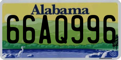 AL license plate 66AQ996
