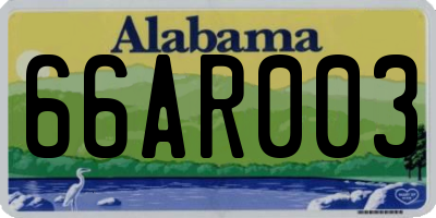 AL license plate 66AR003
