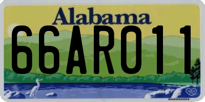 AL license plate 66AR011