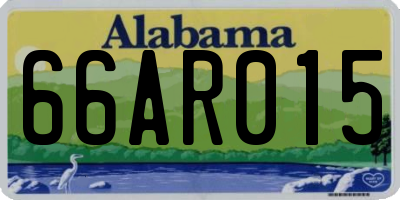 AL license plate 66AR015