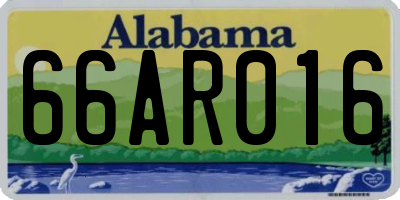 AL license plate 66AR016