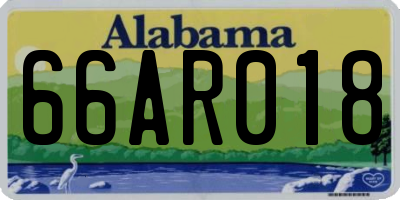 AL license plate 66AR018
