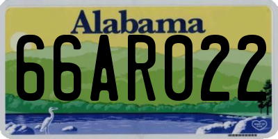 AL license plate 66AR022