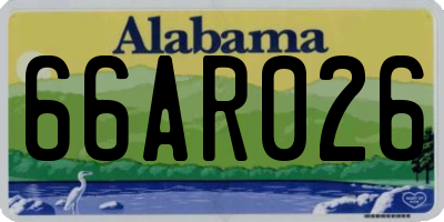 AL license plate 66AR026