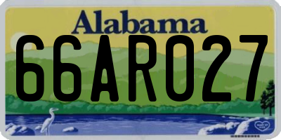 AL license plate 66AR027
