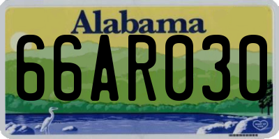 AL license plate 66AR030