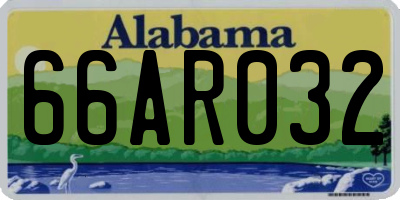 AL license plate 66AR032