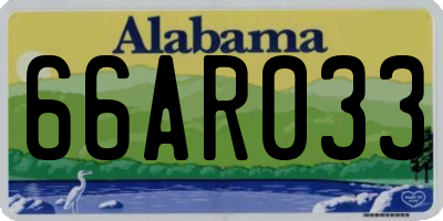 AL license plate 66AR033