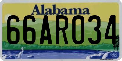 AL license plate 66AR034