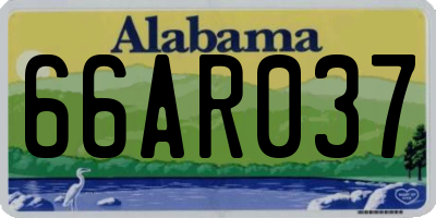 AL license plate 66AR037