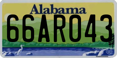 AL license plate 66AR043