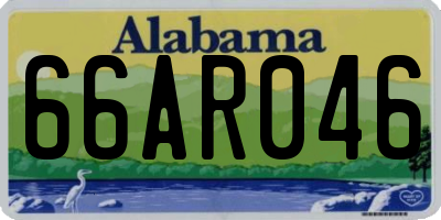 AL license plate 66AR046