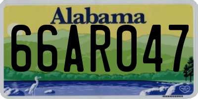 AL license plate 66AR047