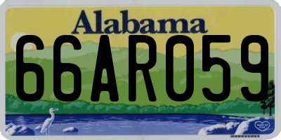 AL license plate 66AR059