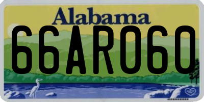 AL license plate 66AR060