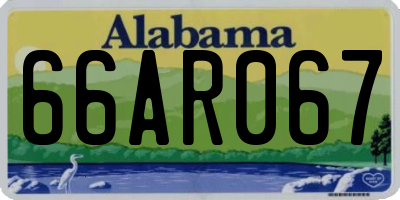 AL license plate 66AR067