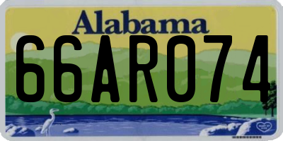 AL license plate 66AR074