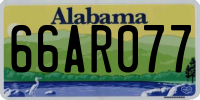 AL license plate 66AR077