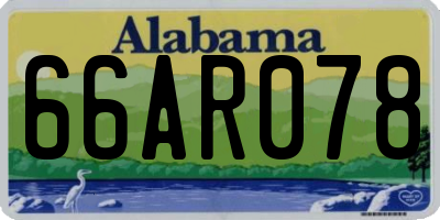 AL license plate 66AR078