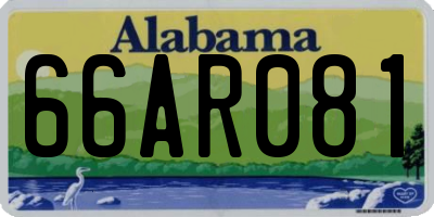 AL license plate 66AR081
