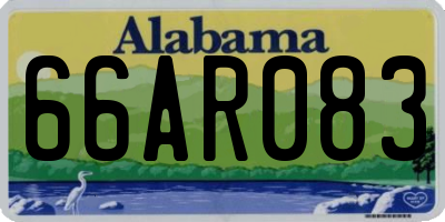 AL license plate 66AR083