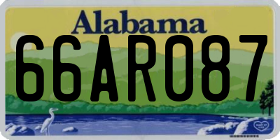 AL license plate 66AR087