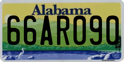 AL license plate 66AR090