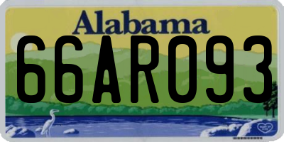 AL license plate 66AR093