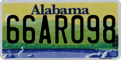 AL license plate 66AR098