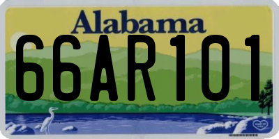 AL license plate 66AR101