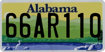 AL license plate 66AR110